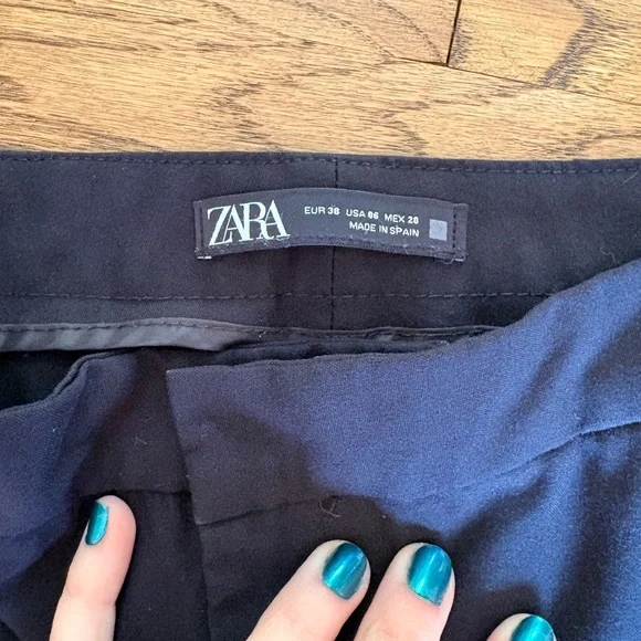 Zara Elegant Black Flare Dress Pants - Picture 4 of 5